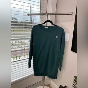 Green champion sweater dress